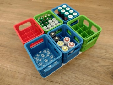 Mini Ølkasse til Oppbevaring av Batterier